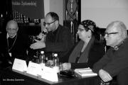 Panel współczesnej prasy żydowskiej. Od prawej: Zbigniew Pakuła, Bogna Skoczylas, Piotr Piluk i Eli Barbur.